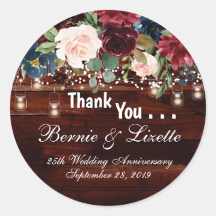 Sticker Rond Bois rustique d'obscurité d'autocollants de marine