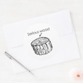 STICKER ROND BOIS SÉRIEUX (Enveloppe)