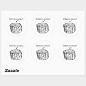 STICKER ROND BOIS SÉRIEUX (Feuille)