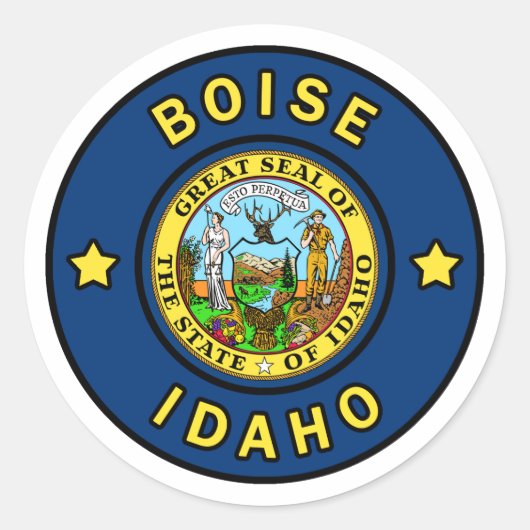 Sticker Rond Boise Idaho (Devant)