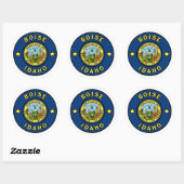 Sticker Rond Boise Idaho (Feuille)