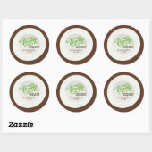 Sticker Rond Boisson Coquito Vegan Coconut (Feuille)