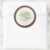 Sticker Rond Boisson Coquito Vegan Coconut (Sac)