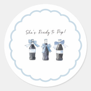 Sticker Rond Boisson gazeuse Blue Baby prête à POP!