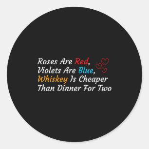 Sticker Rond Boisson Saint-Valentin Anti-Valentin Anti Valenti