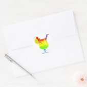 Sticker Rond Boisson tropicale Rainbows (Enveloppe)