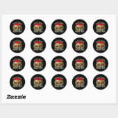 Sticker Rond Boissons De Café Et De Whiskey (Feuille)