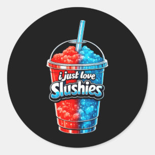 Sticker Rond Boissons glacées amusantes et fraîches Boisson gla
