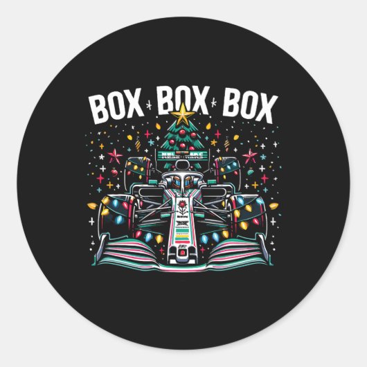 Sticker Rond Boîte à voiture de course boîte radio Call Fun Chr (Devant)