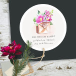 Sticker Rond Boîte aux lettres rose vif Floral Nous avons Dépla<br><div class="desc">Si vous avez besoin d'une personnalisation supplémentaire,  n'hésitez pas à m'envoyer un message sur yellowfebstudio@gmail.com .</div>