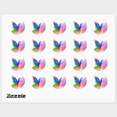 Sticker Rond Boîte cadeau Big Bow (Feuille)