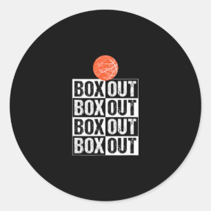 Sticker Rond Boîte Cadeau Drôle de Coach de Squat avec Citation