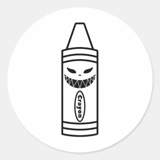 Sticker Rond Boîte Crayon Effrayant Halloween Couples Costume F (Devant)