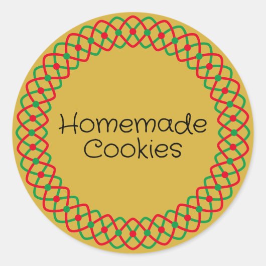 Sticker Rond Boîte de boulangerie de Noël (Devant)