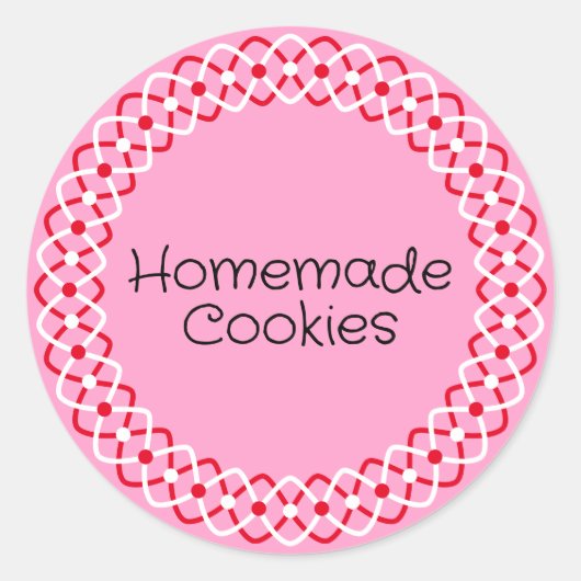 Sticker Rond Boite de boulangerie de Saint Valentin (Devant)