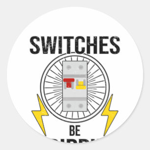 Sticker Rond Boîte de contrôle d'électricien de fusion