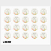 Sticker Rond Boîte de Fête de Mariage Florale Citrus (Feuille)