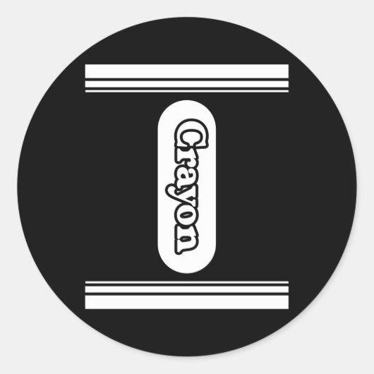 Sticker Rond Boîte en Crayon noir Halloween (Devant)