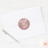 Sticker Rond Boîte en fer Rose Gold pour les 16 ans d'une fille (Enveloppe)