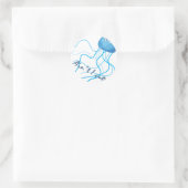 Sticker Rond boîte méduse : N'est-ce pas mignon ? (Sac)