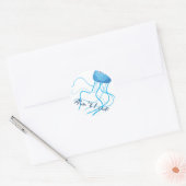 Sticker Rond boîte méduse : N'est-ce pas mignon ? (Enveloppe)
