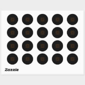 Sticker Rond Boite noir orange éffrayant manuscrit Halloween (Feuille)