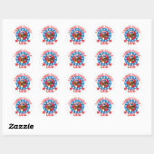 Sticker Rond Boîte patriotique (Feuille)
