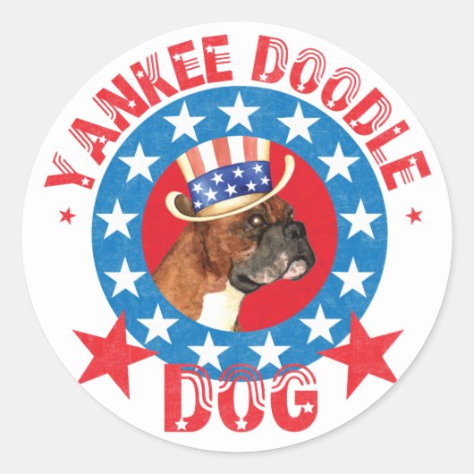 Sticker Rond Boîte patriotique (Devant)