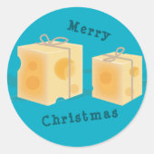 Sticker Rond Boîtes Cadeaux de Fromage (Devant)