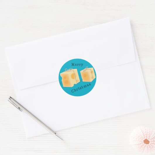 Sticker Rond Boîtes Cadeaux de Fromage (Enveloppe)