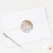 Sticker Rond Boites de gâteau Mariage d'anniversaire (Enveloppe)