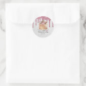 Sticker Rond Boites de gâteau Mariage d'anniversaire (Sac)