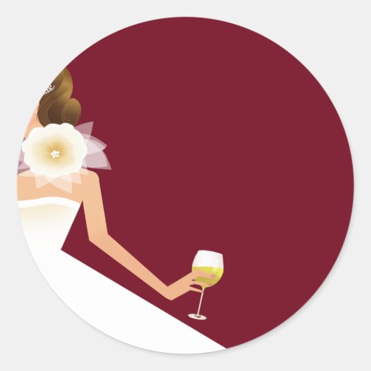 Sticker Rond Boîtier enveloppe bourguignonne (Devant)