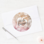 Sticker Rond Bokeh Quinceanera (Enveloppe)