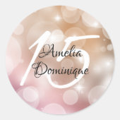 Sticker Rond Bokeh Quinceanera (Devant)