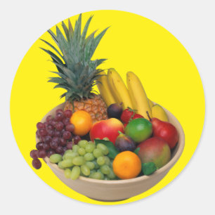 Sticker Rond Bol de fruit