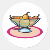 Sticker Rond Bol de fruits (Devant)