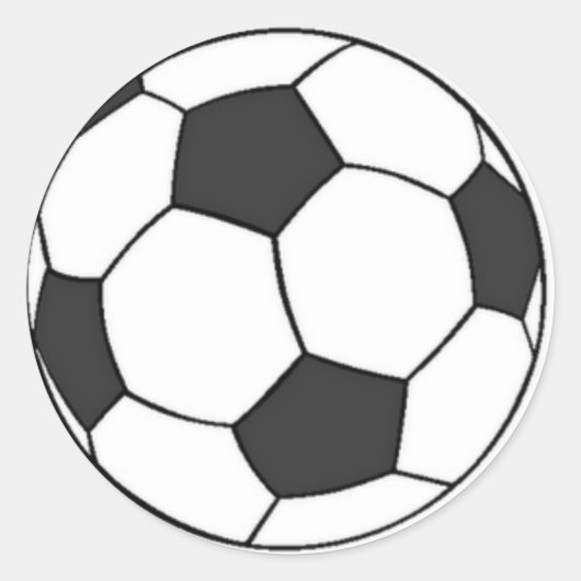 Sticker Rond Bola preta e branca (Devant)