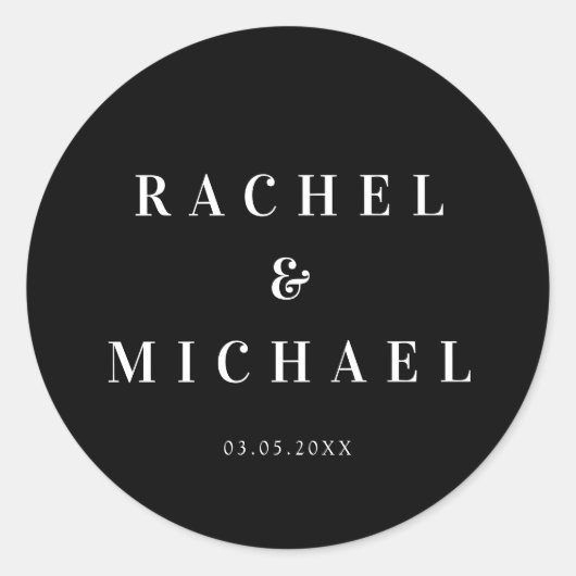 Sticker Rond Bold  Black Wedding (Devant)