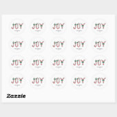 Sticker Rond Bold JOY Christmas Candy (Feuille)