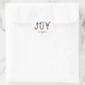 Sticker Rond Bold JOY Christmas Candy (Sac)