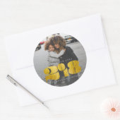 STICKER ROND BOLD NEW YEAR (OR) (Enveloppe)