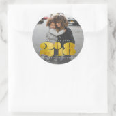 STICKER ROND BOLD NEW YEAR (OR) (Sac)
