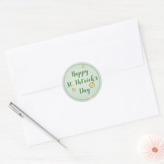 Sticker Rond Bold St. Patrick’s Day Invitation (Enveloppe)