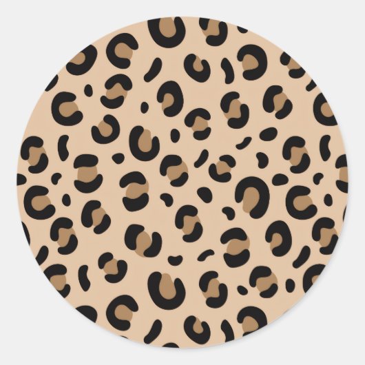Sticker Rond Bold Tiger Stripe Pattern – Animal Print Design (Devant)