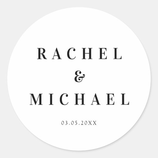Sticker Rond Bold  White Wedding (Devant)