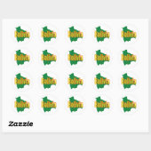 Sticker Rond Bolivie (Feuille)