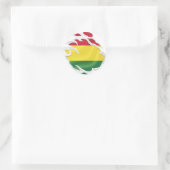 Sticker Rond Bolivie déchiré le drapeau (Sac)