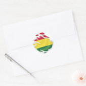 Sticker Rond Bolivie déchiré le drapeau (Enveloppe)