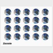 Sticker Rond Bombardier Vulcain en vol (Feuille)